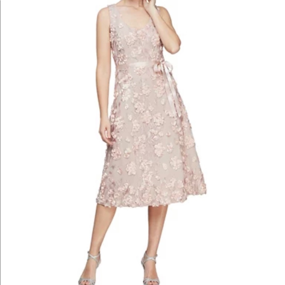 Alex Evenings beautiful dress for a special occasion in rose color.